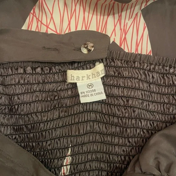 $188 Anthropology Harkham Brown Silk Mini Dress Tunic Medium NWT - Picture 5 of 15